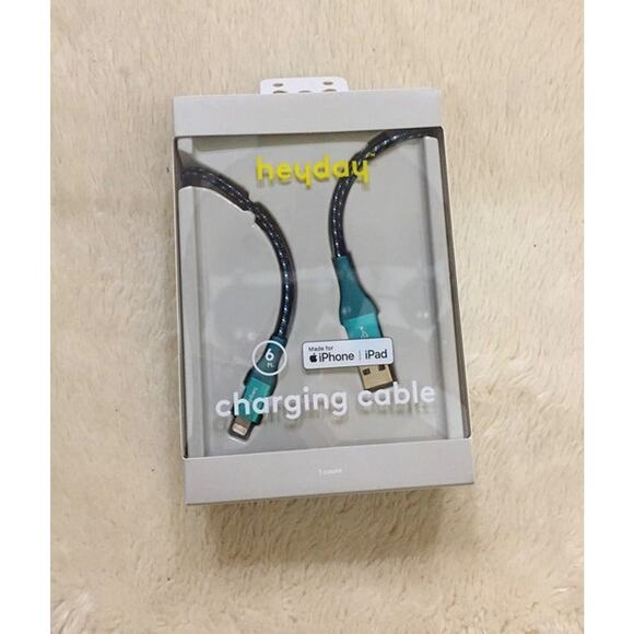 heyday™ 6' Micro USB to USB-A Braided Cable - Teal/White - Picture 1 of 1